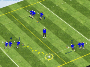 triangle passing drill ground balls