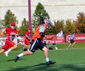 Denver University Outlaws fast break lacrosse