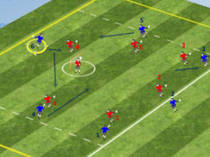 2 3 1 dodge from x lacrosse offense play