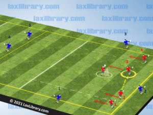 tufts brown lacrosse 5 on 4 clearing passing slow break practice drill