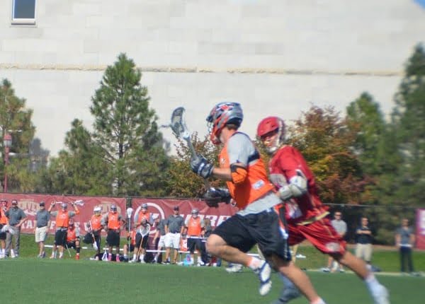 Denver University Outlaws fast break lacrosse