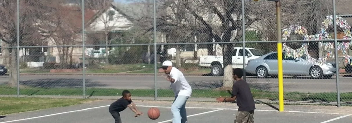 father son basketball lacrosse practice 2 on 1