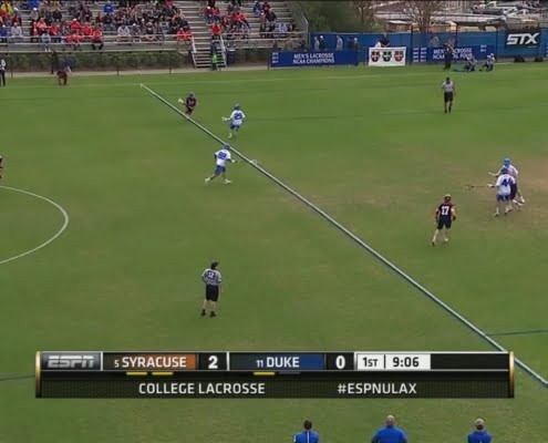 3 1 2 alley dodge lacrosse offense play