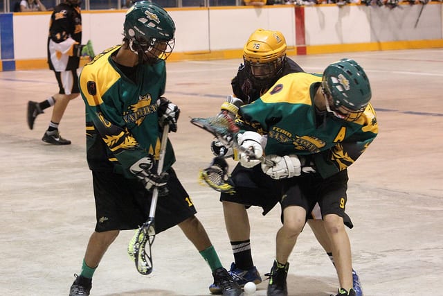 Box Lacrosse Ground Balls in the Corner Drill | Lacrosse Library