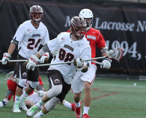 brown lacrosse 5 on 4 clear passing slow break practice drill